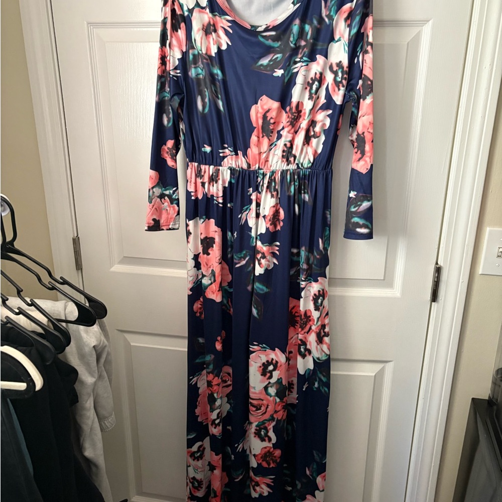 Floral Navy Maxi Dress